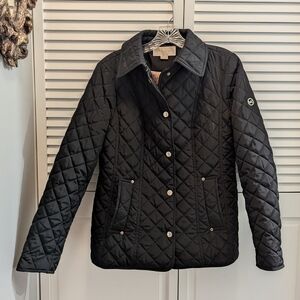 Michael Kors Quilted Black Utility Jacket